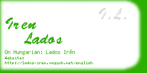iren lados business card